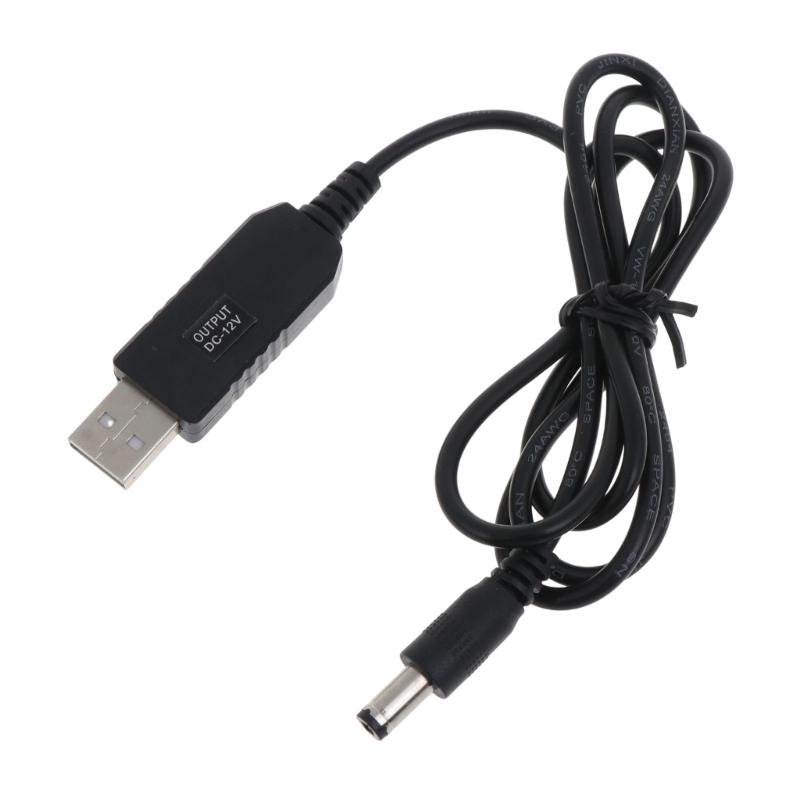100cm Langes USB auf DC5.5x2.1mm Rundloch Boosterkabel Router Boosterkabel 5V Booster auf 12V Ladekabel