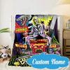 Custom Name Beetle-juice Movie Art Blanket bed sofa Blanket Flannel Blanket for Camping, Hiking, Picnic Essentials,gift for Fan family