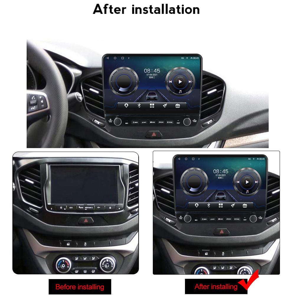 10 Inch For LADA Vesta 2015 - 2020 With Button Knob Car Radio Multimedia Carplay 2Din Stereo Audio Android Video 2+32GB