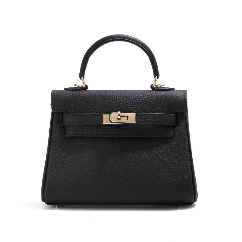 Top Layer Cowhide Mini Crossbody Bag 2025 New Single Shoulder Color Blocked Bag Genuine Leather Women's Bag