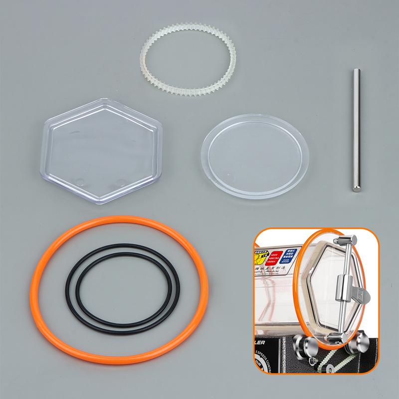 Rotary Tumbler Replacement Rubber Roller Belt Jewelry Polisher Seal Bucket Lid Kt6808 Finishing Machine Repair Accessory