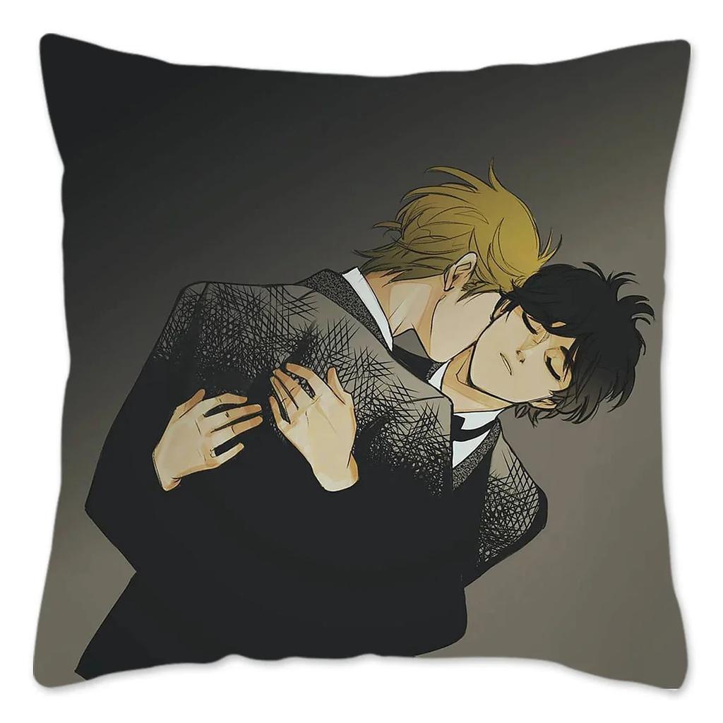 BANANA FISH Anime Cushion Cover for Sofa Throw Pillow Cover Home Decoration Polyester Pillow Case Japan Manga Housse De Coussin