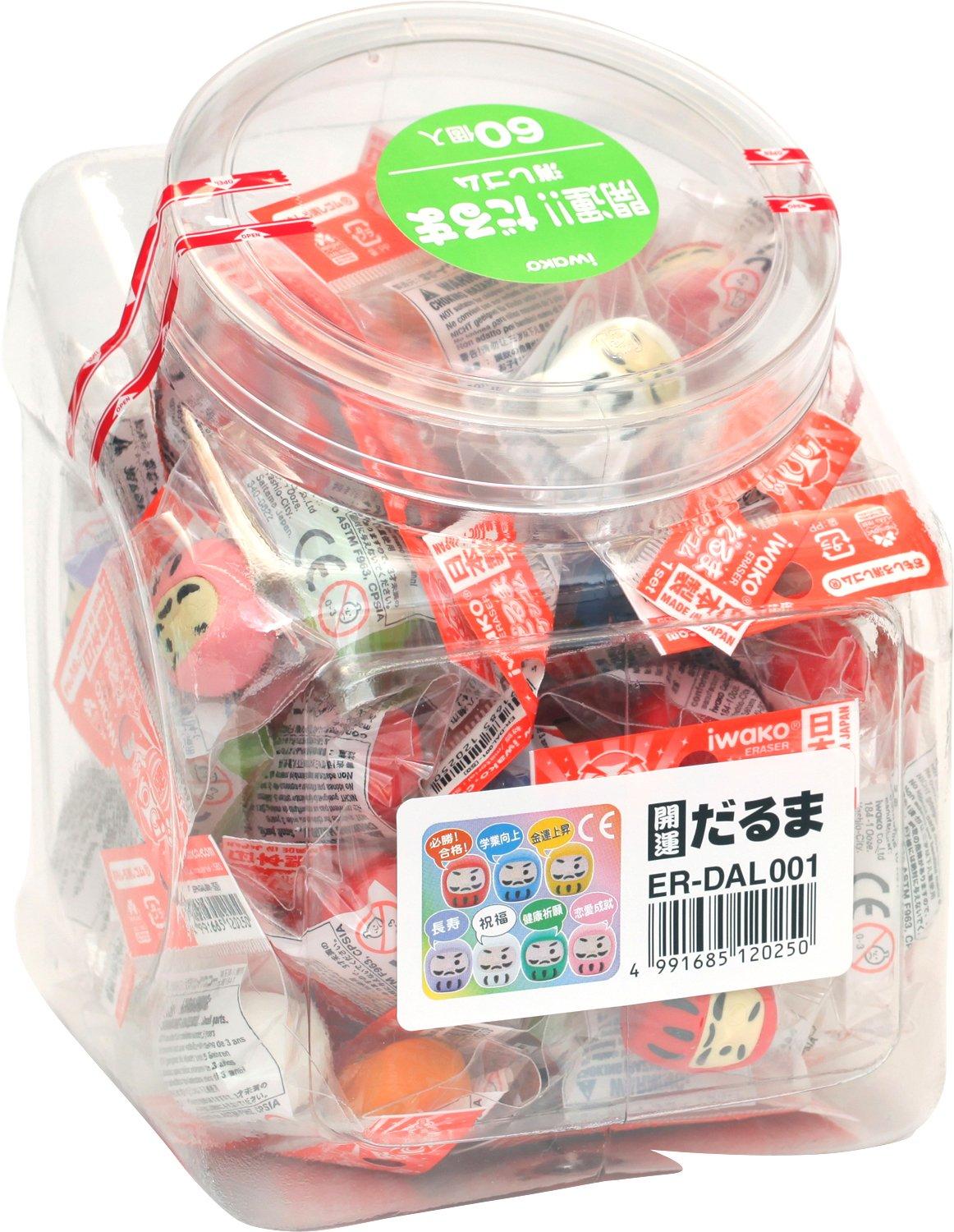 Iwako Lucky 60 SCERDAL001 Eraser, Daruma, pieces,