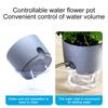 1Pcs Planter Transparent Layer Plastic Flower Pot Flowerpot Self Watering Double Cotton Rope