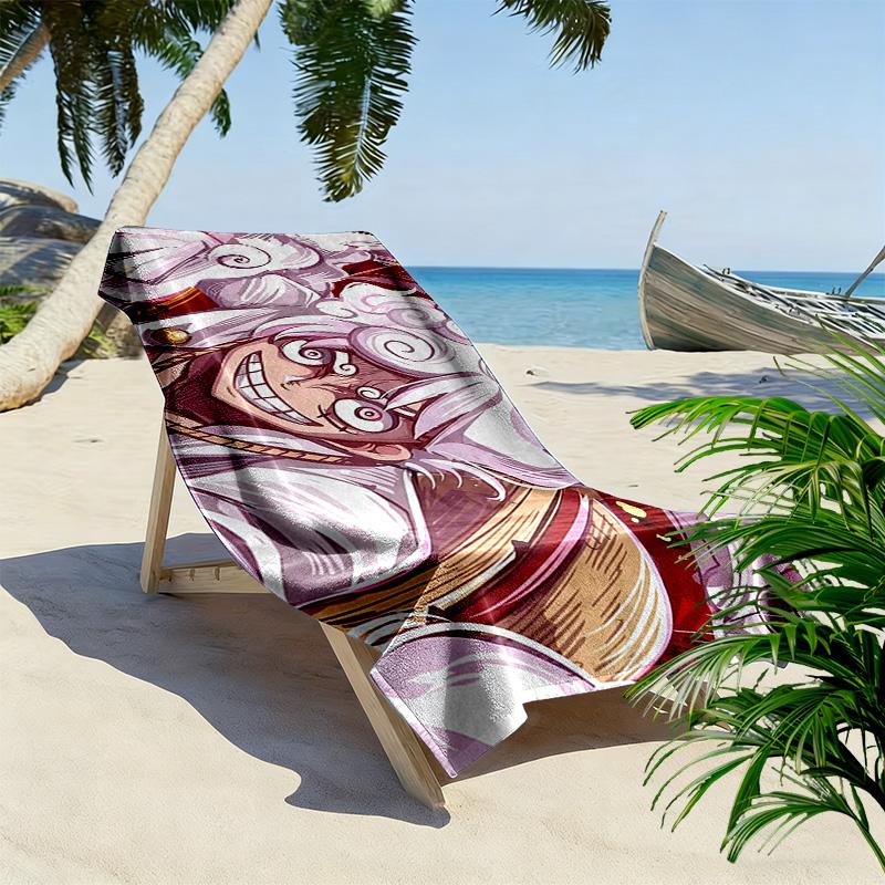 One Piece Print Beach Towel, Large Soft Quick Dry Towel for Beach Camping Swimming