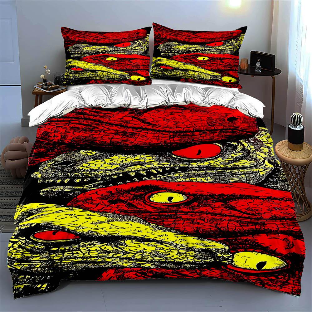 Reptilienaugen-Thema. Bettwäsche Bettbezug-Sets Bettbezüge Kissenbezüge Geschenke (1 * Bettbezug 2 * Kissenbezüge, ohne Bettdecke)