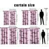 2PCS pink black heart-shaped curtains   artistic style   bedroom and living room   decorative curtains with drawbar pockets