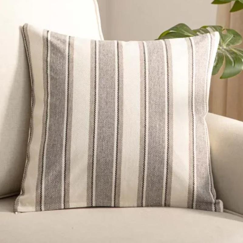 Stripe Home Sofa Pillow Case Solid Color Decoration Pillowcas 40x40cm / 45x45cm Linen Sofa Throw Cushion Cover Pillowcase