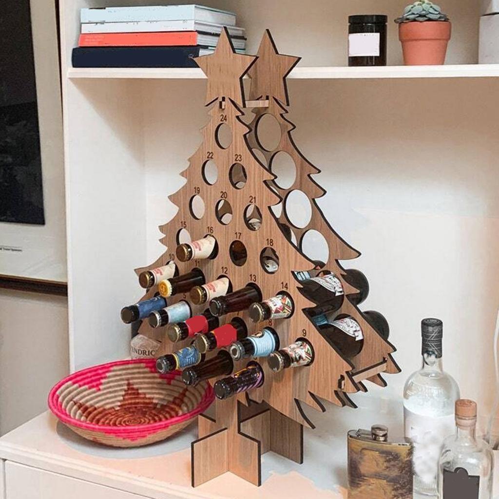 Erwachsene Weihnachten Baum Countdown Dekorationen Weihnachten Wein Rack Wein Halter Decor