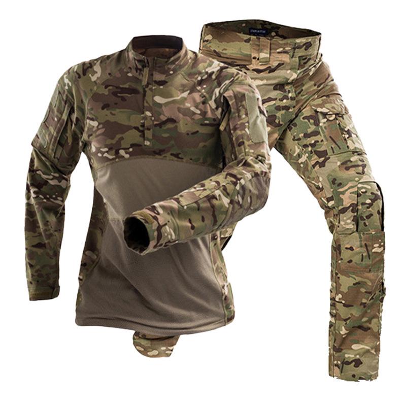 Men's Camouflage G4 Knit Frog Suit Long Sleeve Set for Outdoor Training