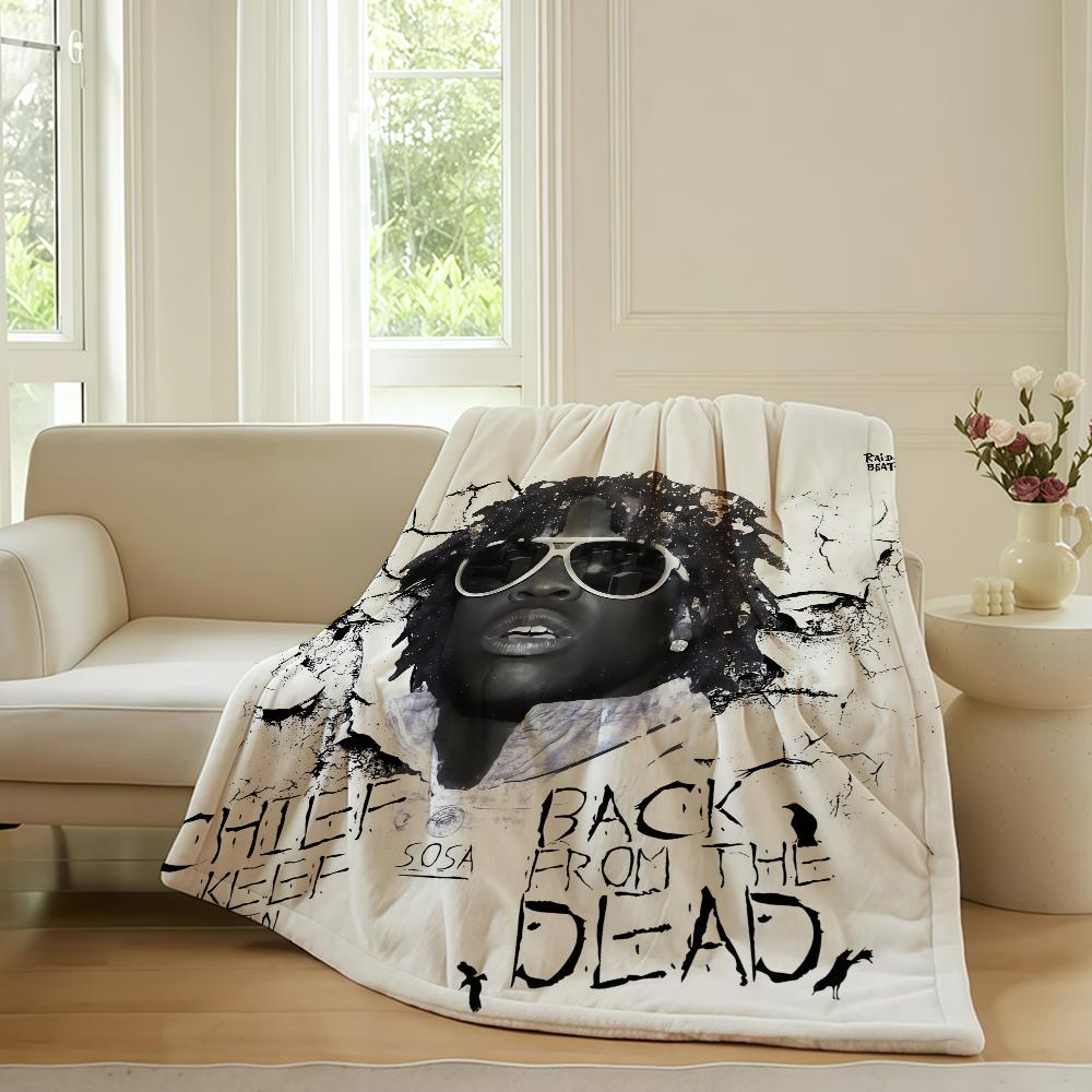 

Американский рэпер Chief Keef Плед Для Дивана Офиса Кровати Самолета Путешествий Сна Чтения Отдыха Кемпинга Мягкий И Теплый 75cmx90cm