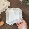 Korean Style Soft Flounced Lace Ruffle Placemats Non-Slip Dustproof Table Pads for Living Room Tea Table Decor