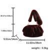 New Large Capacity Crossbody Bag Wrinkle Relaxed Texture Mink Fur Shoulder Bag Solid Color Ladies Handbags Female