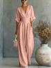 Elegant Waisted V-neck Women’s Jumpsuit