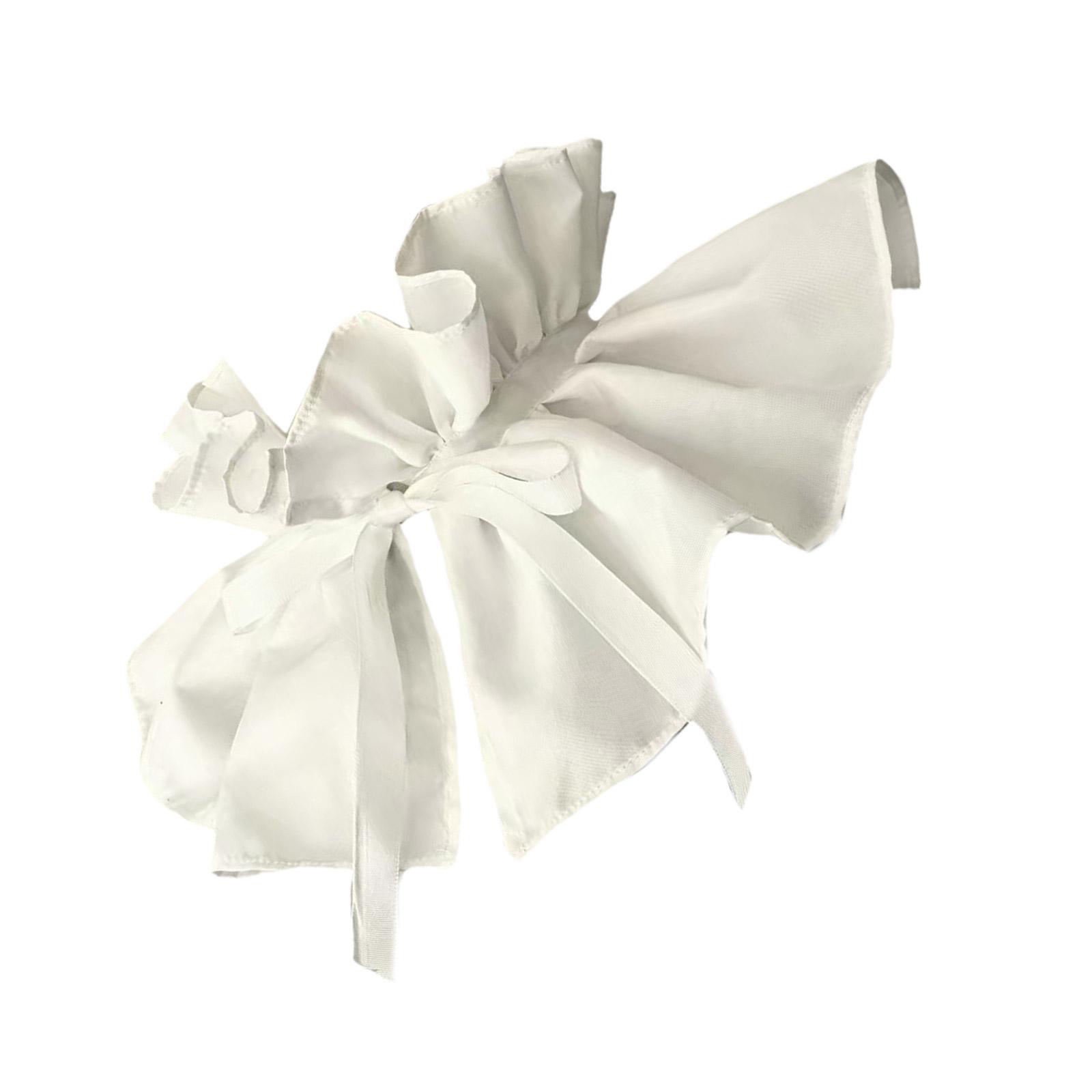 

Винтажный жабо-стойка с оборками, съемный воротник с лентами для завязывания, викторианский декоративный платок-накидка-болеро белый