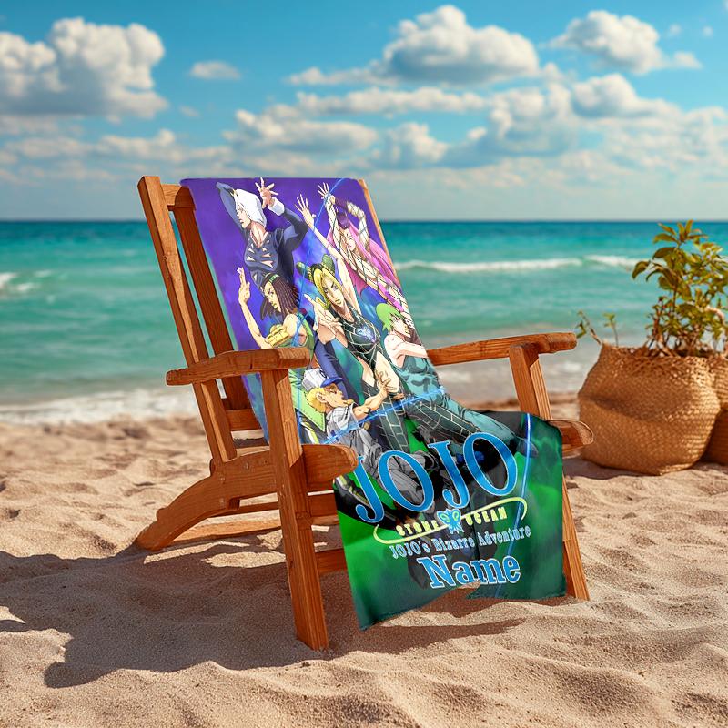 Personalized Customized Proof Beach Towel with JoJo's Bizarre Adventure Pattern - Soft, Absorbent,quick-drying,perfect Swimming,camping&bathing