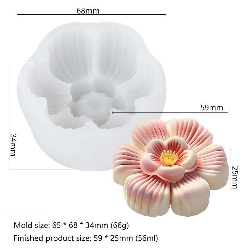 3D Silicone Molds For Diy Flowers Fondant Cupcake Chocolate Candy Ice Cream Sugar Desserts Candle Soap Plaster Resin Mold