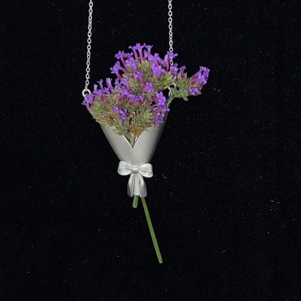 Vintage Flower Bouquet Holder Clip DIY Wearable Flower Bouquet Necklace