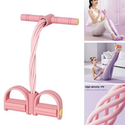 Tirapiedi a 4/6 tubi con maniglia Elastico di resistenza TPE Elastico Yoga Sit-up Corda di trazione Uomini Donne Tenditore a pedale Attrezzo per allenamento