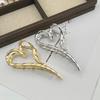 Alloy Heart Elegant Hair Claw Clip Non Slip Large Shark Clip Fashion Women Daily Hair Accessories