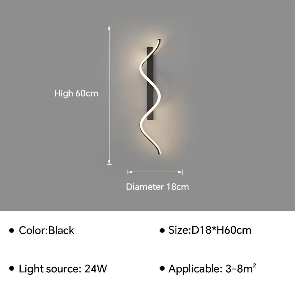 

Современная светодиодная полоса настенного светильника для гостиной, спальни, прикроватного светильника, фонового бра, домашнего декора, светильники Warm White (2700-3500K)
