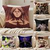 K-Kengan Ashura Cushion Cover Pillowcase Anti-Dustmite Invisible Zipper Short Plush Sofa Cushion
