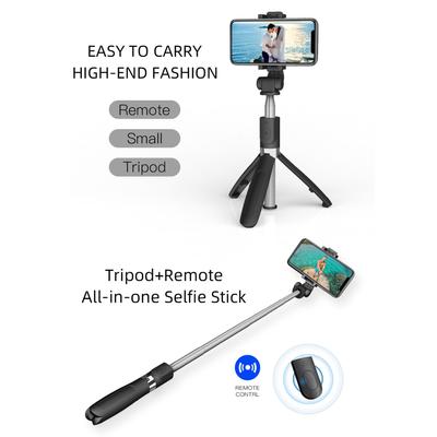 27.5in 3-in-1 Selfie Stick Desktop Tripod Gimbal Stabilizer with 6-Section Telescoping Rod with