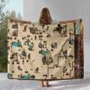 Classic Game Heroes of Might and Magic Map Flannel Blanket,Soft Plush Throw for Home Bedroom Bed Sofa Cover Camping Picnic gift