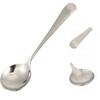 5Pcs Rustless Steel Dessert Spoon Thickened Serving Spoon Easy Clean Soup Ladle  Ice Cream Tasting