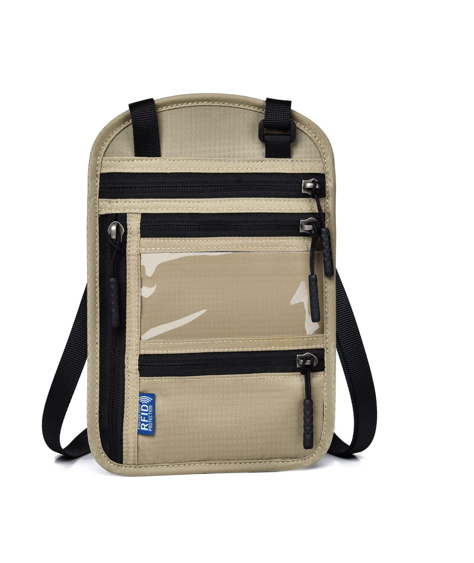 

Защитник проездных документов с RFID-защитой и нагрудный кошелек хаки