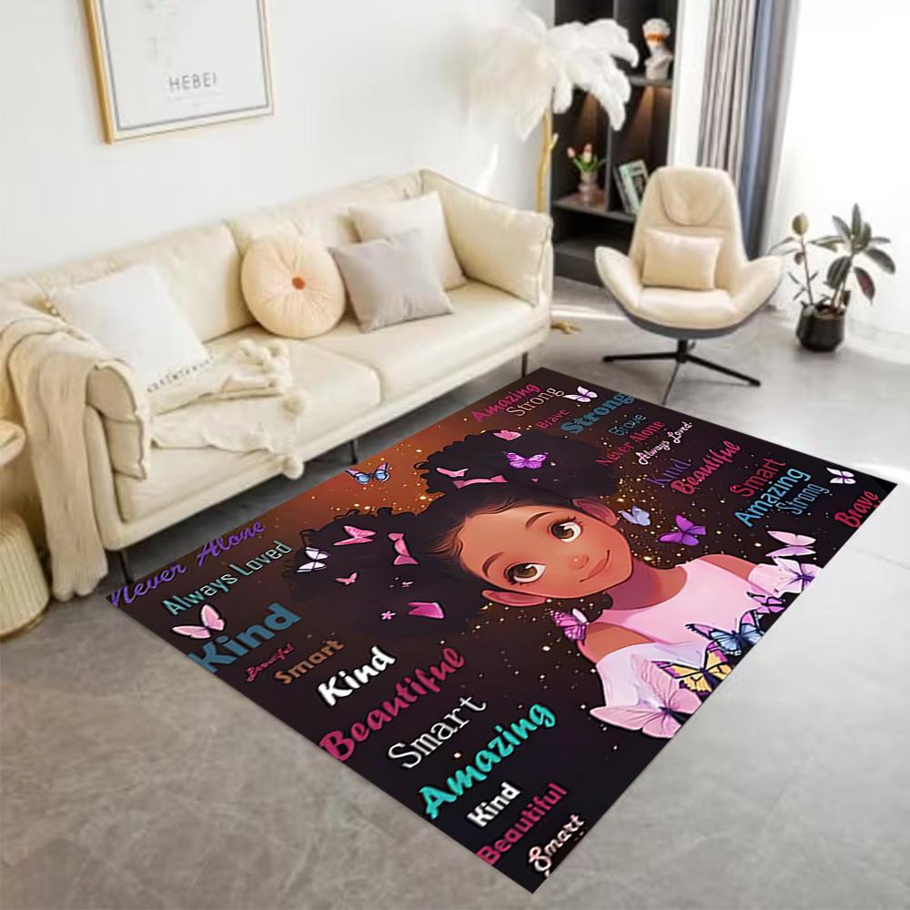 1pc Amazing Beautiful Home Carpet Non Slip Design for Bedroom Gift