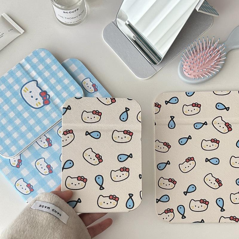 Süßer Katzen-Tragbarer Klapp-Kosmetikspiegel für Wohnheime und Zuhause