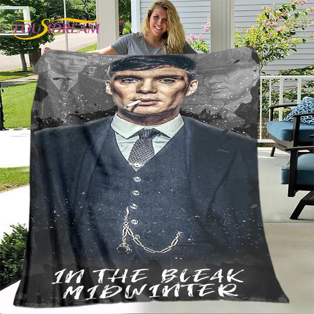 P-Coperta Morbida in Peluche Peaky Blinders Tommy Shelby,Coperta in Flanella Coperta Plaid per Soggiorno Camera da Letto Letto Divano Coperta da Picnic Bambino