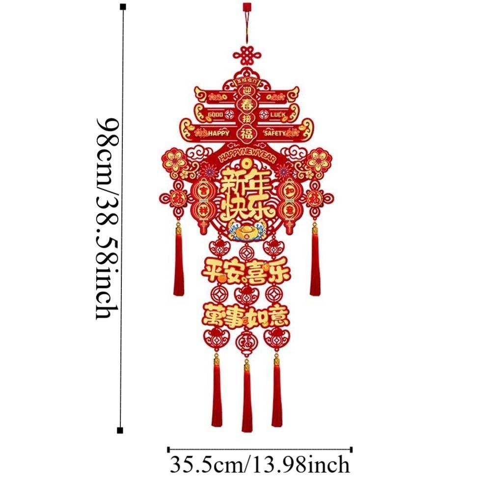 Large New Year Wall Decoration with Tassel Spring Festival Lucky Pendant  Celebration