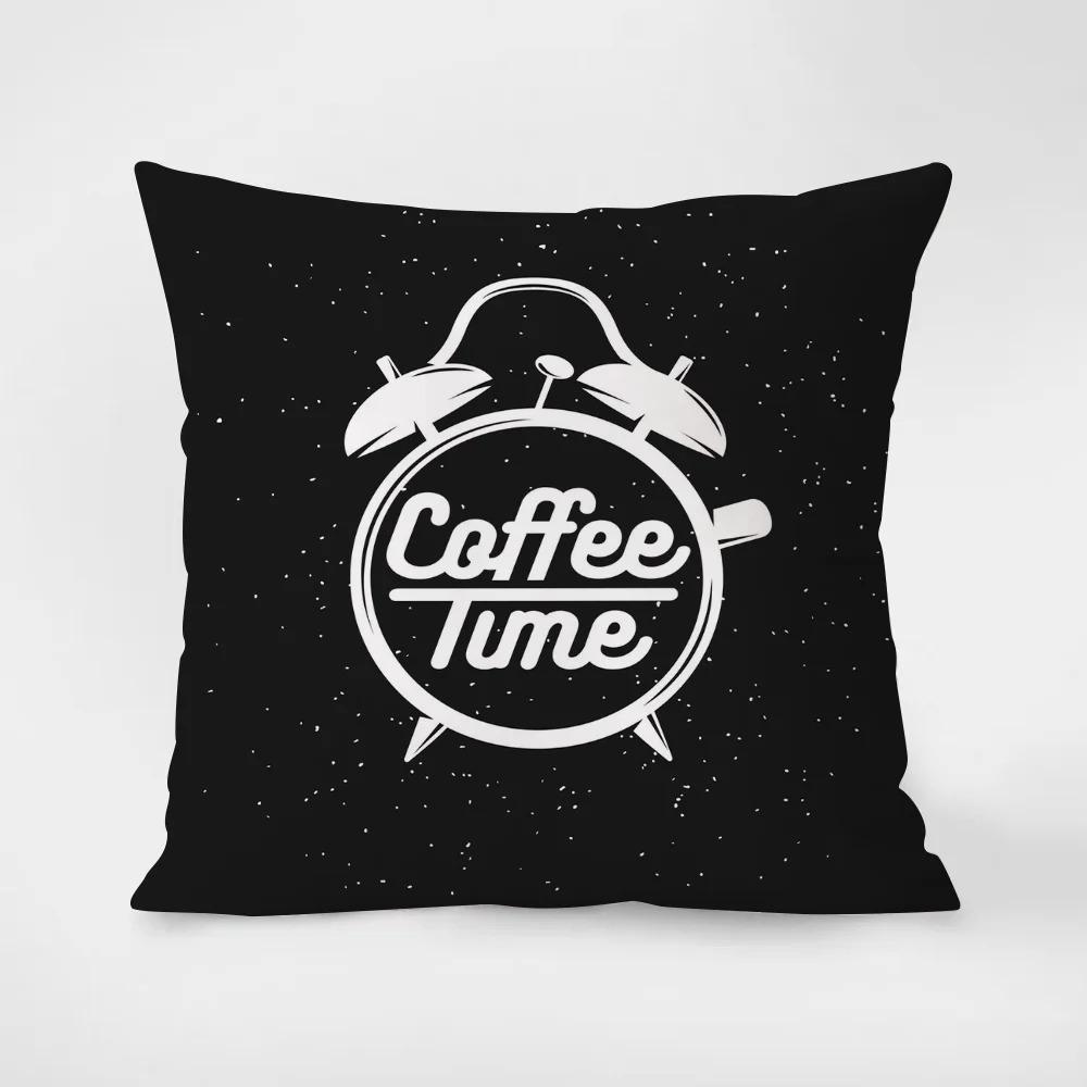 Coffee And Tea Cup Printed Throw Pillow Covers Cafe Tea Restaurant Decorative Pillowcases Sofa Cushion Covers Home Decoration