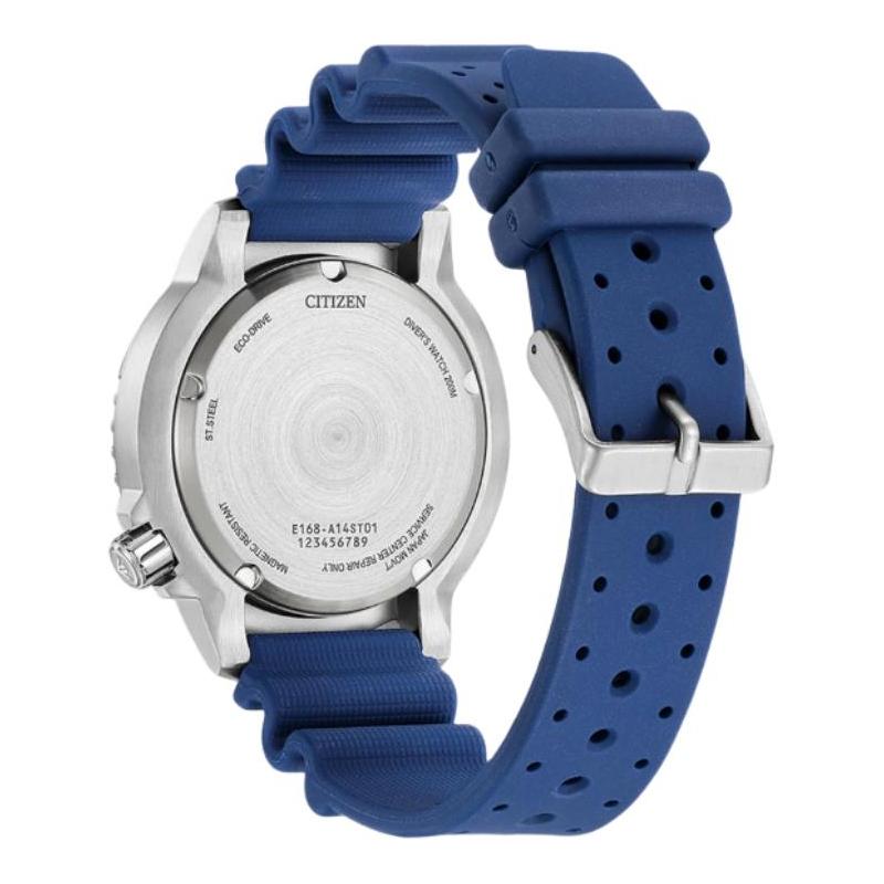 CITIZEN Promaster Diver Series 200 Meters Waterproof Solar Quartz PU Strap Men's Watch Blue Dial BN0168-06L