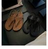 Grape mom studiolee minimalist temperament herringbone retro toe vacation flat bottom niche Roman style sandals women