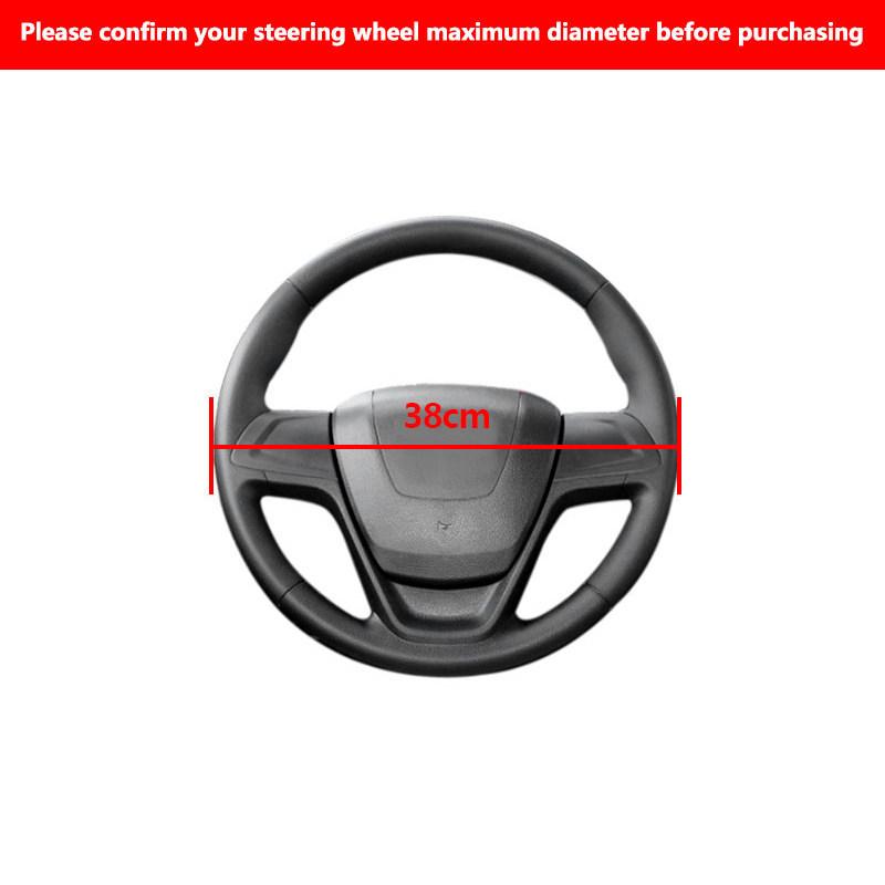 Universal 38cm Hand Sewing Microfiber Leather Car Auto Accessories Interior Steering Wheel Braid Cover With Needle and Thread