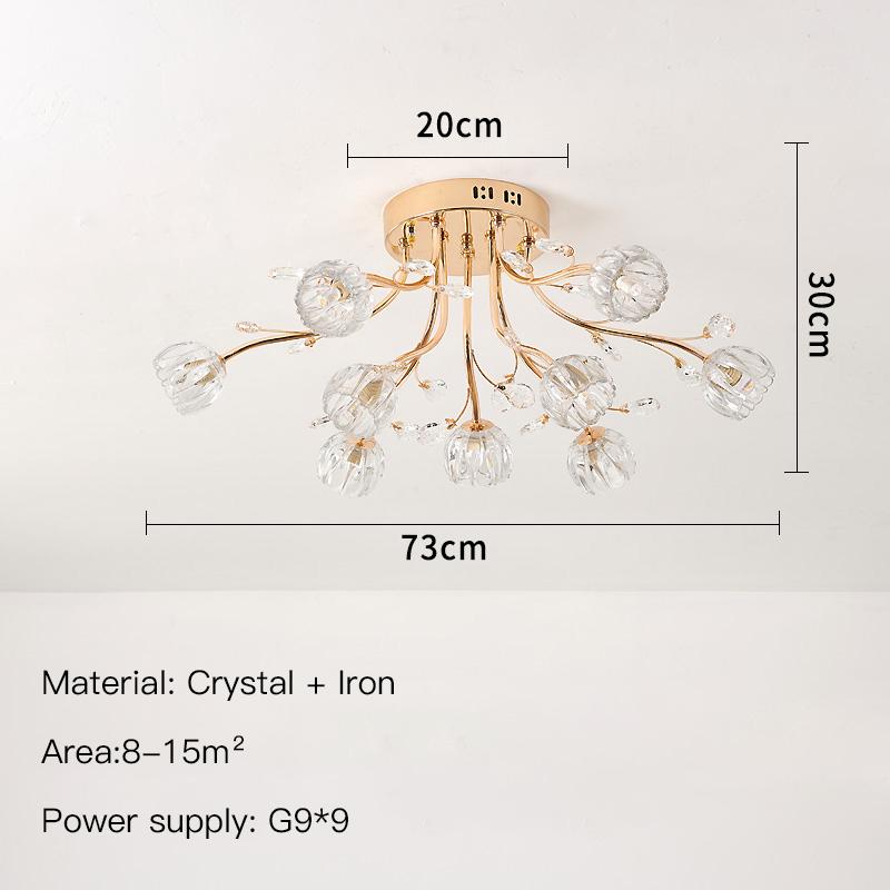 

Luxury Modern LED Chandelier For Bedroom Dining Room Kitchen Living Room Crystal Ceiling Lights G9 Bulb Luster Decoration Lamp Cold Light