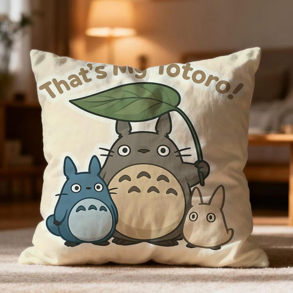 

CUTE TTTotoroS Cushion Cover Soft Washable Pillow Case Multi-Scene for Couch Bed Travel Office Use 30cmx30cm