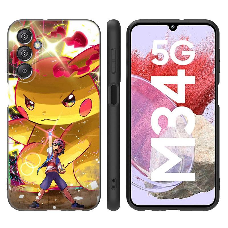 Cute P-Pikachu Phone Case For Samsung Note 10 Lite 20 Ultra M04 M13 M32 4G M14 M15 M34 M52 M53 M54 M55 5G M11 M12 M21 M31 M51