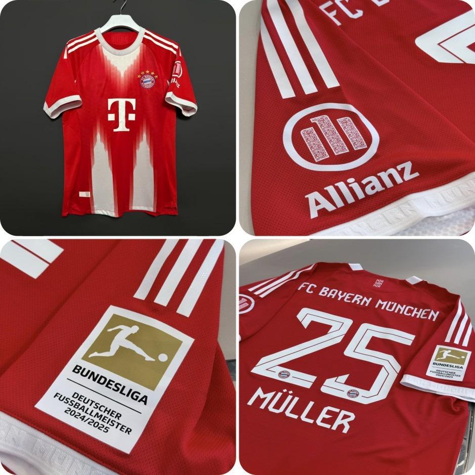 2526 Bayern Munich Home Muller No. 25 Commemorative Jersey No. 9 No. 10 Player Version Fan Version Football Jersey Children