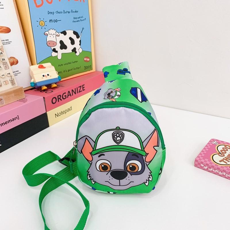 Kids Cartoon Nylon Chest Bag With Paw Patrol Chase Print Design For Preschoolers