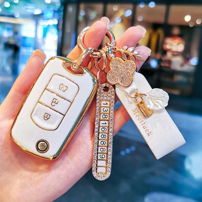 TPU Car Remote Key Case Cover Protect Shell Bag For Dongfeng DFM DFSK Glory 580 F507 S30 H30 AX7 Folding Keychain Accessories
