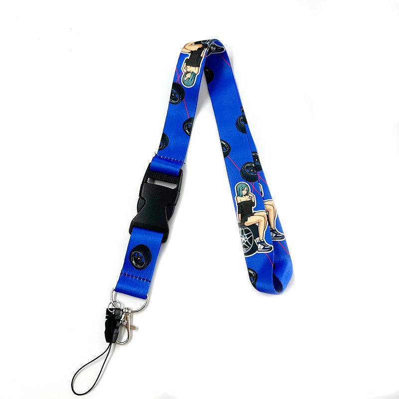 JDM Anime Lanyard: Durable Silk Woven Neck Strap for Phone and ID Badge Holders