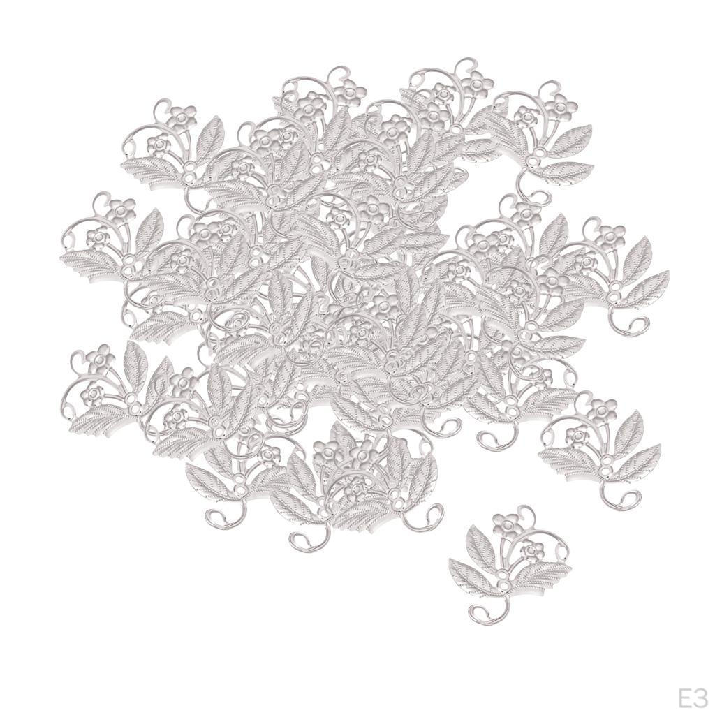50 Hairpin Ancient Costume Tire DIY Filigree Flower Design