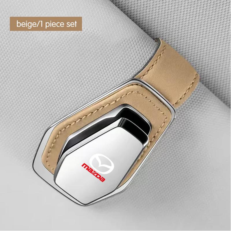 

2025 Hot Car Glasses Case Storage Ticket Card Clip Eyeglass Sunglasses For Mazda 2 3 5 6 323 626 Demio CX3 CX5 CX30 Atenza Axela бежевий