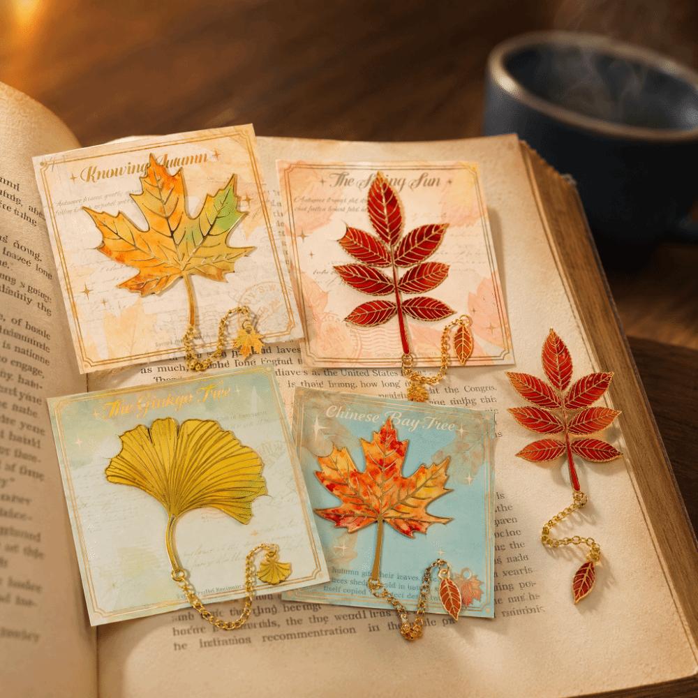Stationery Leaf Shape Bookmark Creative Decorative Bookmark Gifts for Book Lovers