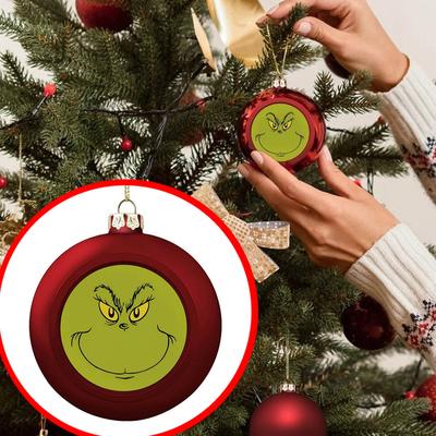 6cm Vánoční Dekorace Ozdoby na Vánoční Stromek Se Zelenými Vlasy, Roztomilé Dekorační Rekvizity