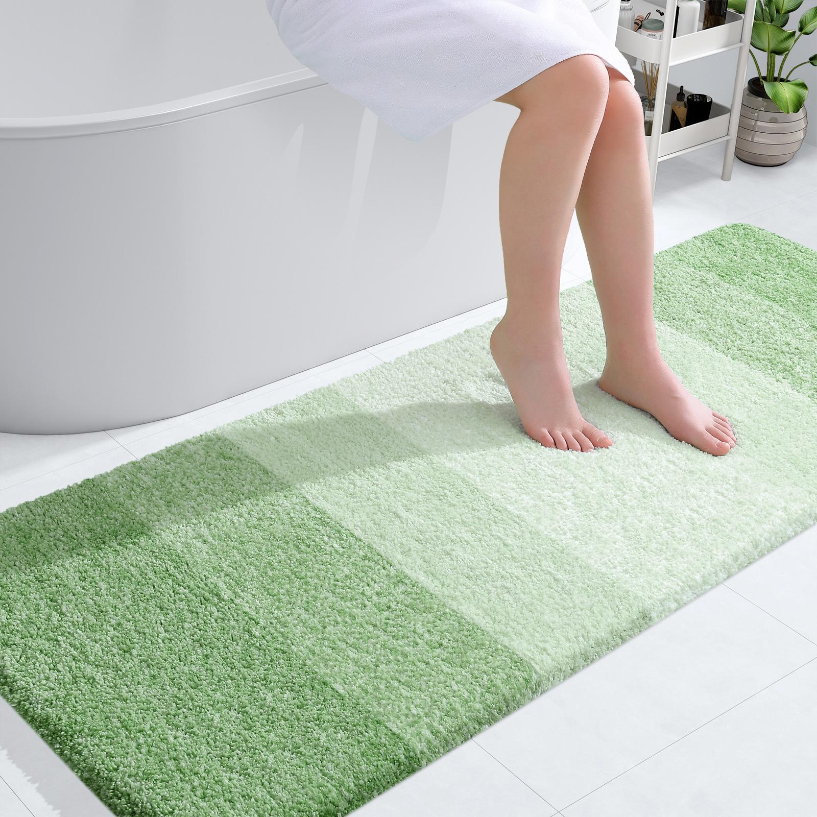 

HAPIHAPPY Килимки для ванної кімнати Килимок 51x76 Нековзкий плюшевий кудлатий килимок для ванної кімнати М’які та абсорбуючі килимки для ванної з мікрофібри Машинне прання Сухий 51X76